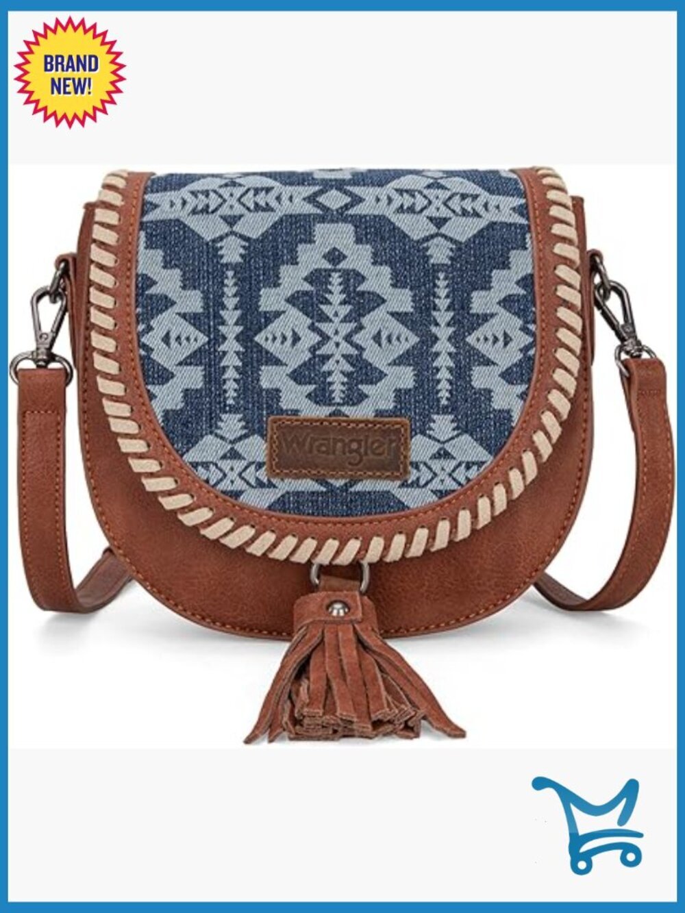 Small Crossbody Saddle Bag with Adjustable Strap and Multiple Pockets - Picture 1 of 7